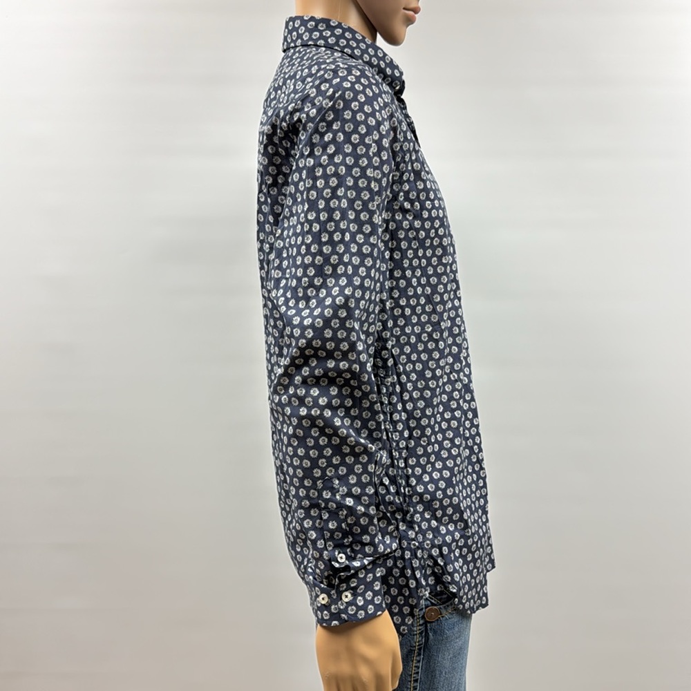 Alan Paine Fleetwood Classic Button-Up Floral Shirt Size Medium - Picture 6 of 12